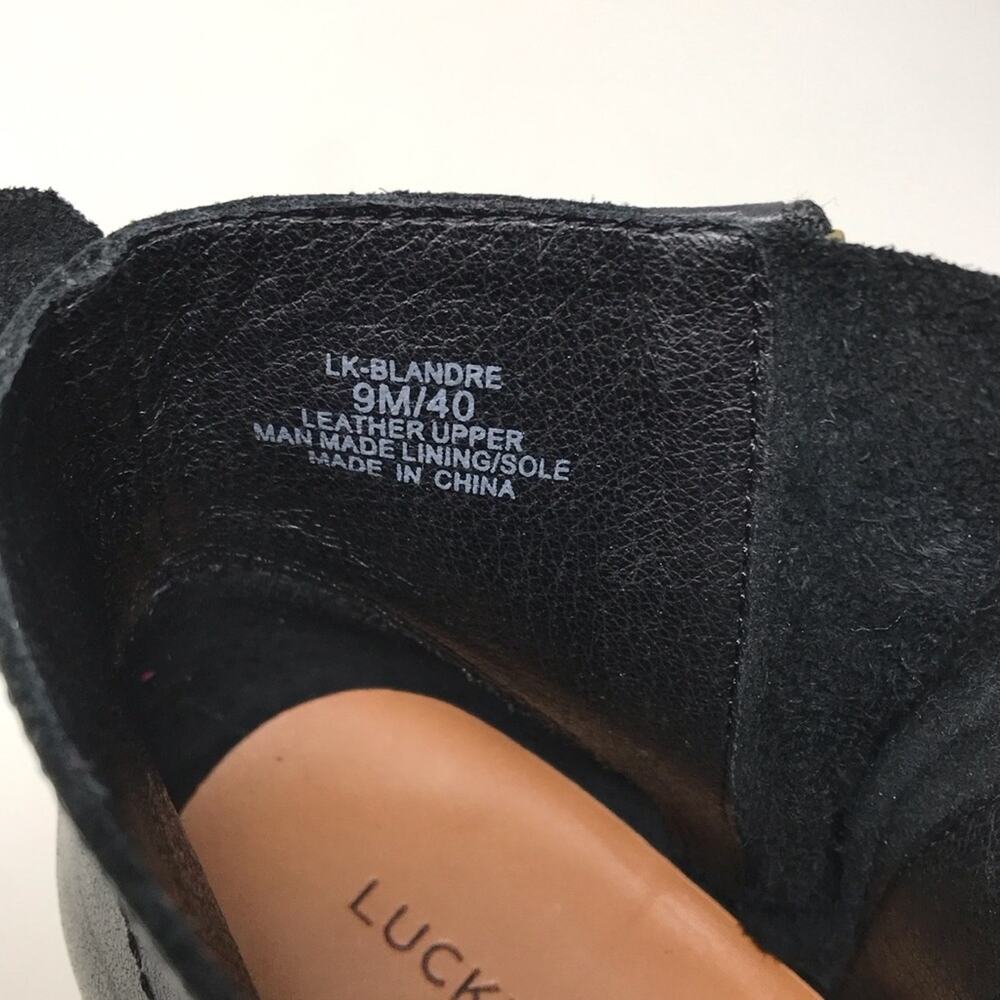 Lucky Brand Black Soft Leather Ankle Booties 9M Blandre Style - Picture 10 of 10
